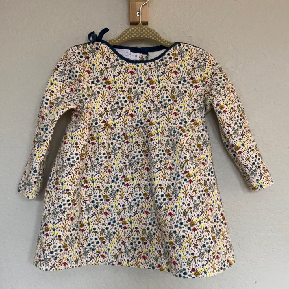 Zara Baby 6-9 month floral printed jacquard dress